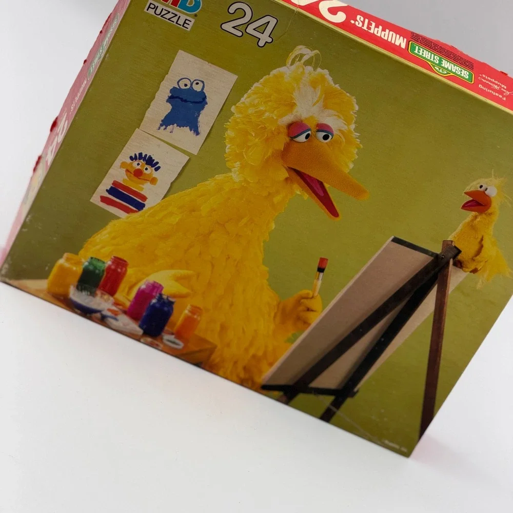 Vintage Milton Bradley Sesame Street Muppets 24 Piece Puzzles Lot of 2 1980s